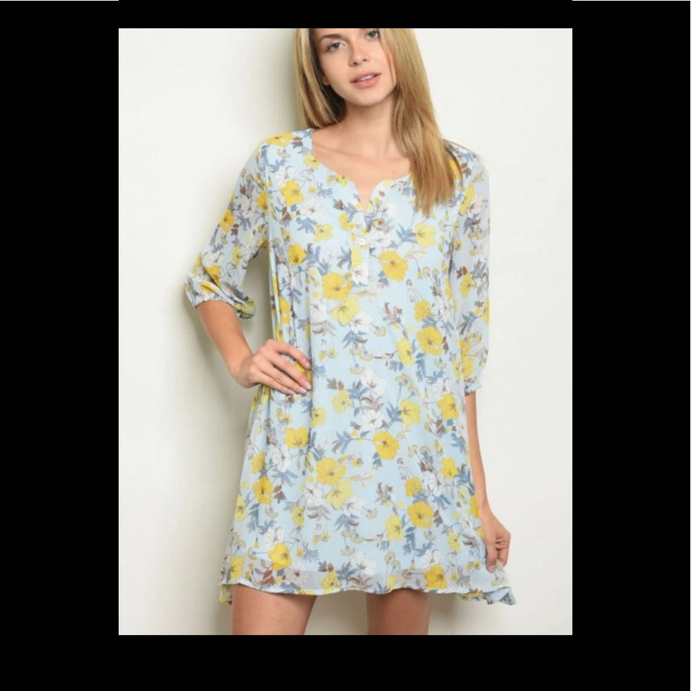 Built By Dreamers Blouson Sleeve Tunic Dress